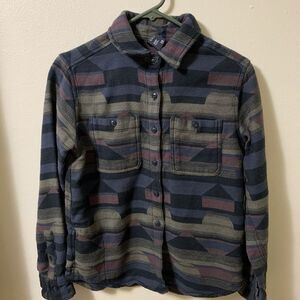 Mountain Hardwear Women's SZ XS Blue, Prple & Green Flannel Shirt Jacket